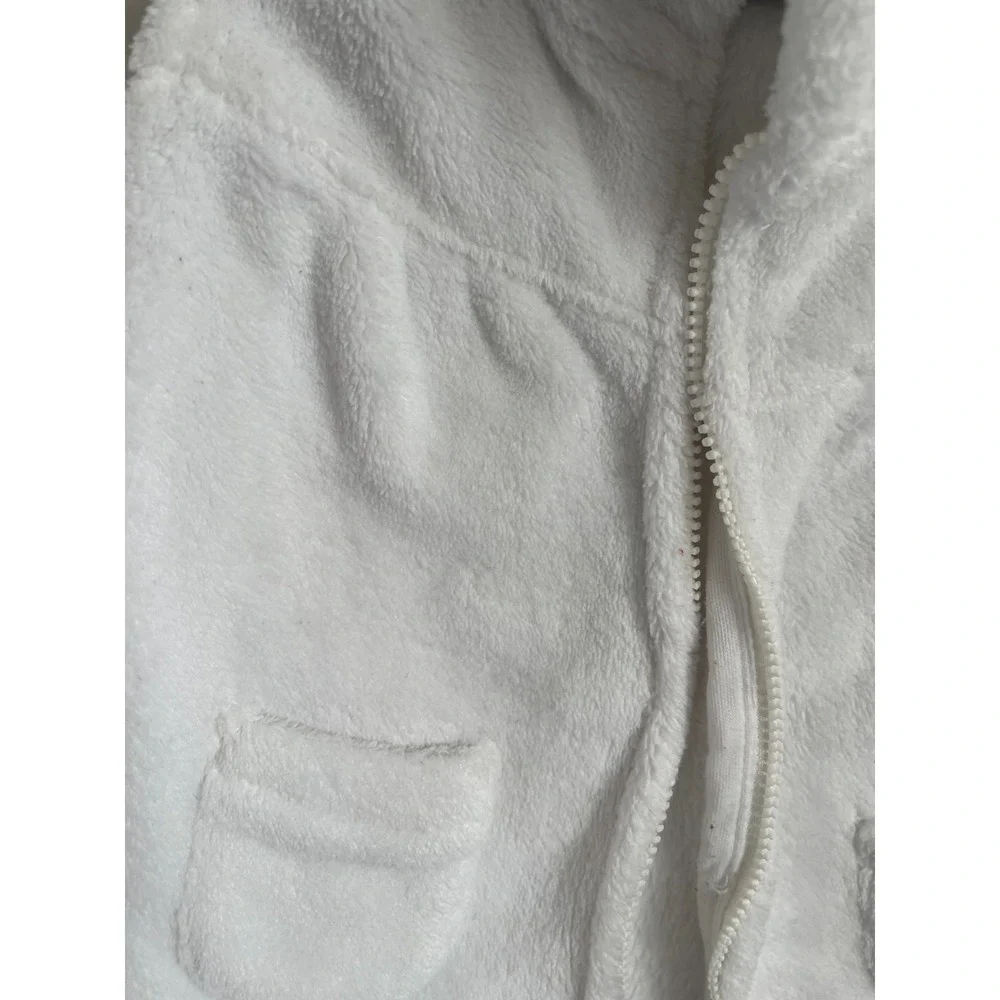 Carter's Soft White Girls Sleeveless Zip Up Hoodie 18M